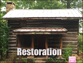 Historic Log Cabin Restoration  Haw River, North Carolina